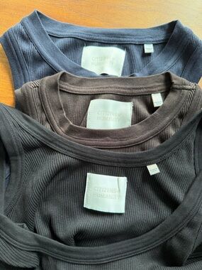 Citizens of Humanity Rib Tank Bundle 3pc Isabel Henley + Isabel + Faye Small NWT